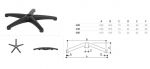 Krūstkāja CIN base legs kāja 600, 640, 680mm