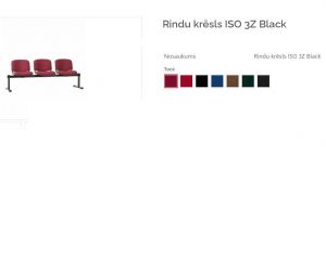 Rindu krēsls Iso 3z black ― Krēslu veikals Bruņinieku 98,Rīga, 10.00-18.00, tālr.67205028, 29104805