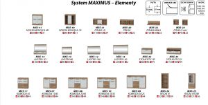 MAXIMUS elementi, plaukti, skapji, kumodes 1 ― Krēslu veikals Bruņinieku 98,Rīga, 10.00-18.00, tālr.67205028, 29104805